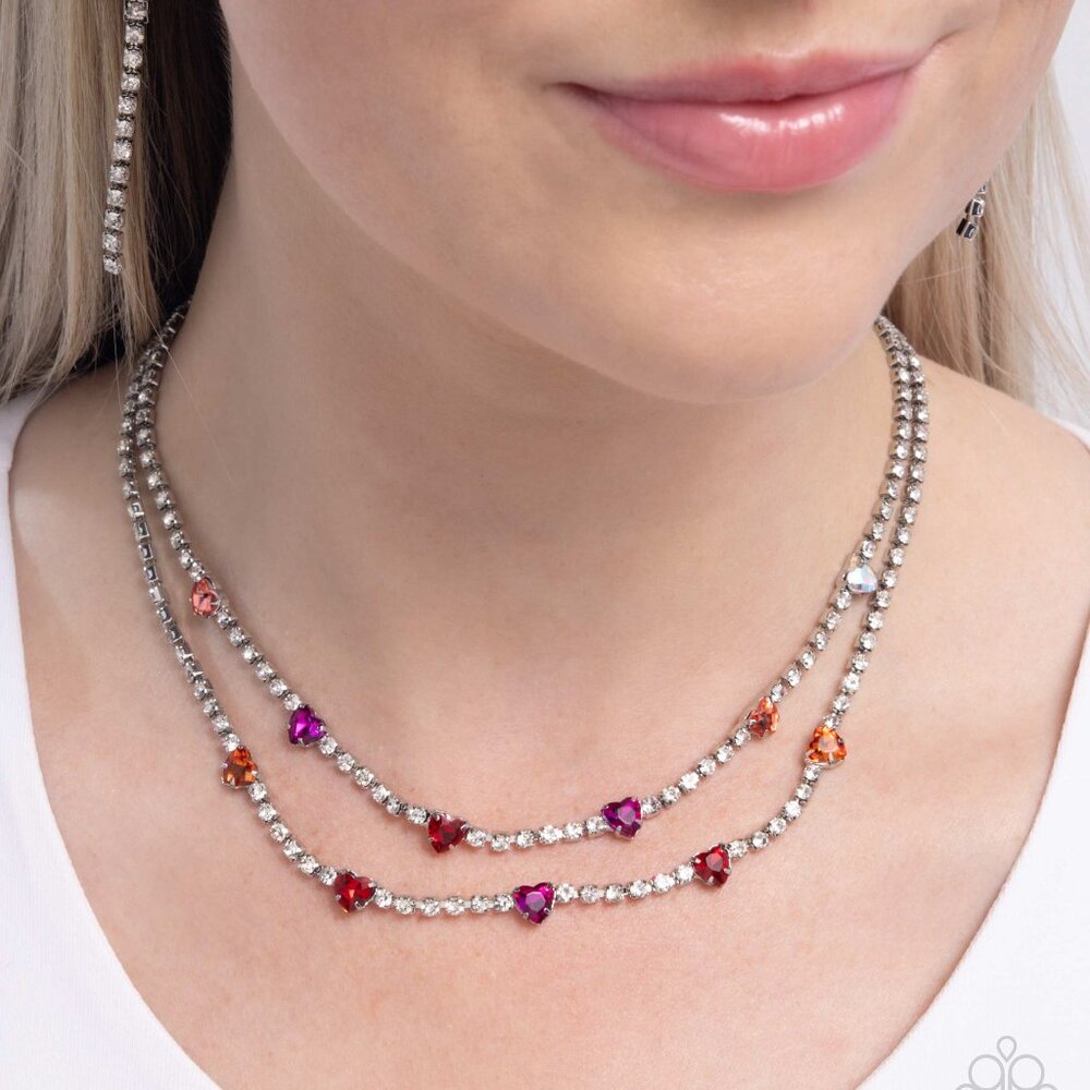 Paparazzi Jewelry Accessories - Courting Closeness - Red Necklace - NEW!!!